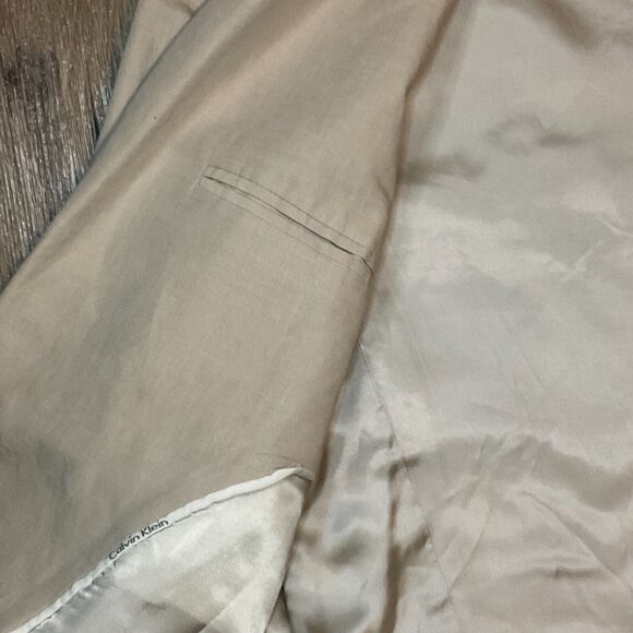 Calvin Klein Blazer Sports Coat Suit Jacket Linen Professional Preppy Size XL - Picture 8 of 12